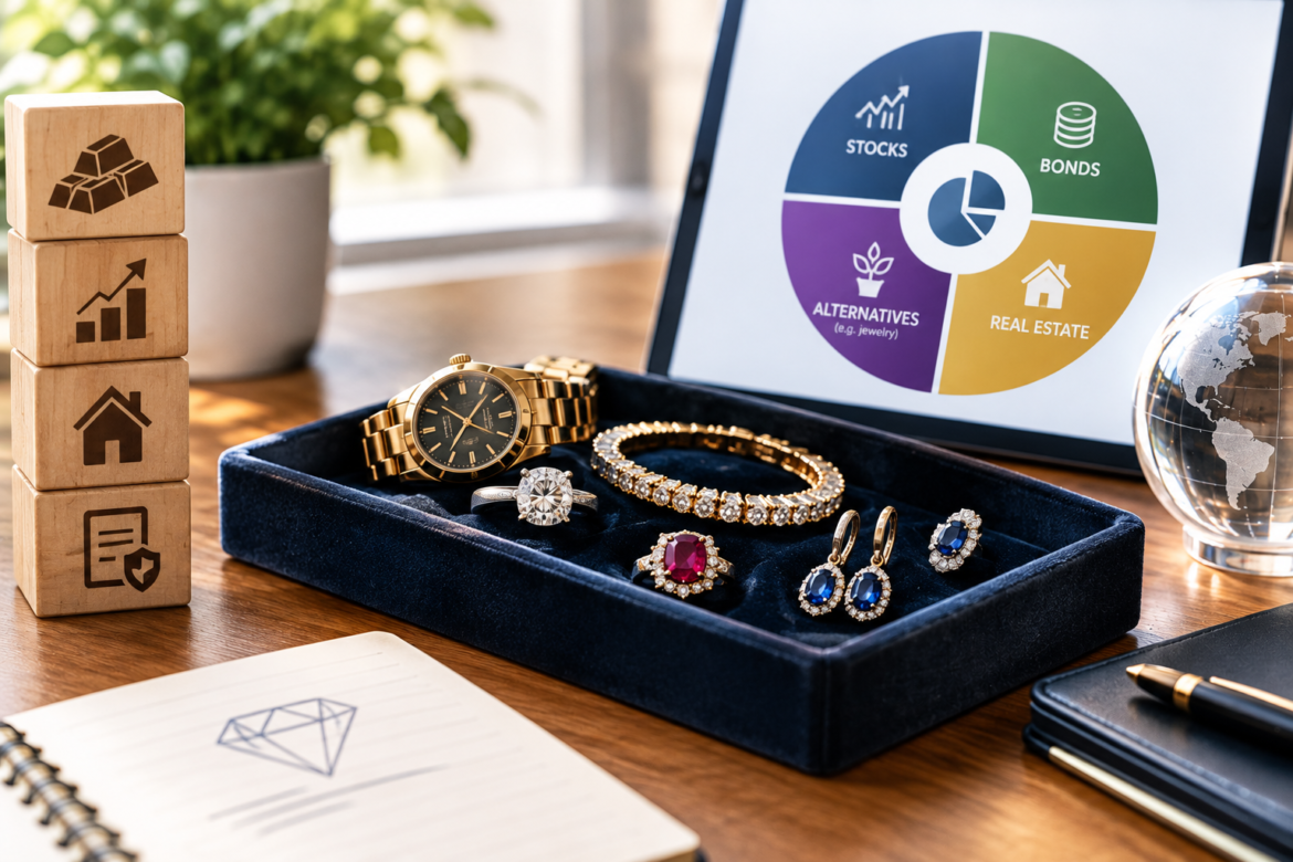Jewelry Investment Portfolio Still Life